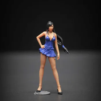1:43 Mierka Plavky Tifa Krásy Dievča Obrázok Model Scény Displej Príslušenstvo Živice Bábiky Hračky Pre Dospelých Fanúšikov Zberateľskú
