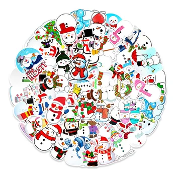 10/30/50PCS Nové DIY Vianočné Snehuliak Nálepky Cartoon Tvorivé Anime iPad Batožiny Auto Gitara Posteľ Dekorácie Nepremokavé Veľkoobchod