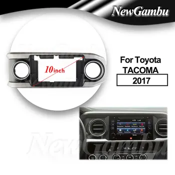 10 palcový Pre Toyota TACOMA 2017 Rám Č Kábel Nie CANBUS Audio Adaptér Dash Výbava Zostavy Facia Panel Rádio Prehrávač displej 2 Din