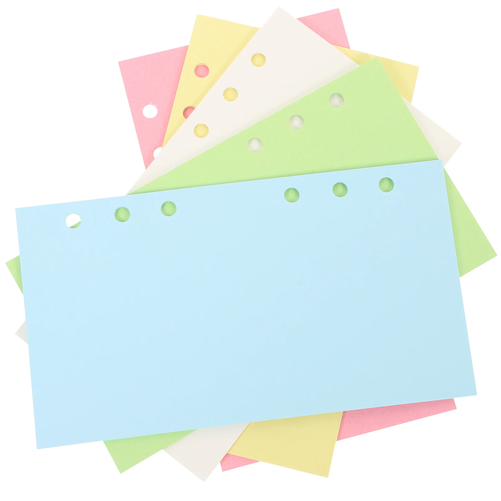 100 Listov 6-Jamkové Voľné-Listový Papier pre Plánovač Notebook Binder Náhradnú Náplň Farebné5