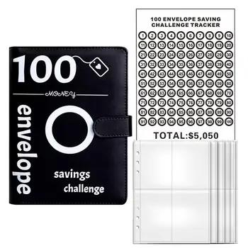 100 Obálky Výzvou Binder Úsporu Peňazí Výzvou Binder, Ručné Obálky S Hotovosťou 100 Deň Úspory Výzvou Binder Jednoduché