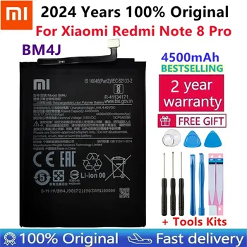 100% Originálne 4500mAh BM4J Batérie Pre Xiao Redmi Poznámka 8 Pro Note8 Pro Originálne Náhradné Batérie Telefónu +Darček Nástroje +Samolepky