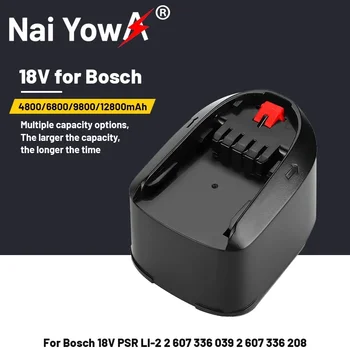 100% pre Bosch 18V 12.8 Ah Li-ion Batéria PBA PSB PSR Bosch PST Domov a Záhrada Nástroje (len pre Typ C) AL1830CV AL1810CV AL1815CV