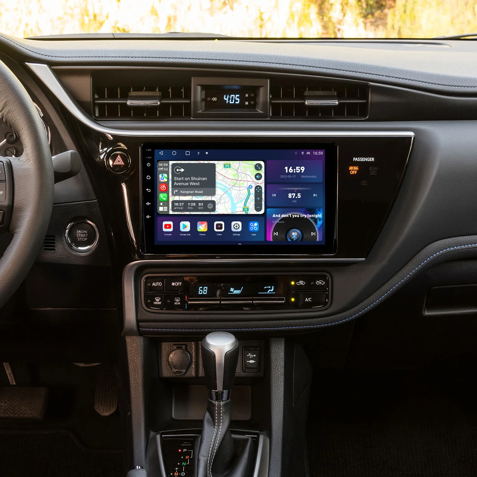13.1/12,5 palca 2K QLED Obrazovky Pre Toyota Corolla E170 Auris E180 2016-2019 ruskej Android Auto Multimediálne Rádio s GPS Vedúci Jednotky1