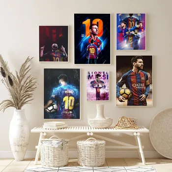 1pc Futbalový Hráč Plagát na Stenu Umenie Domova M-Messi Izba Dekor Digitálne Maľovanie Obývacia Izba, Reštaurácia, Kuchyňa Umenie