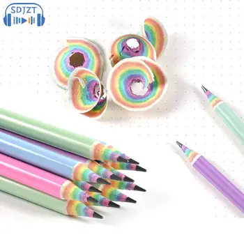 1PCS Rainbow Farebný Papier, Ceruzky Detí Písanie A Maľovanie HB Profesionálne Umenie Náčrt Komické Pero Kancelárske Školské potreby