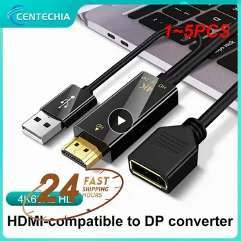 1~5 KS Na Displayport Converter Kábel 4K ako hdmi2.0 Adaptér Pre PC TV Box PS5 Notebook, Projektor Kábel DP