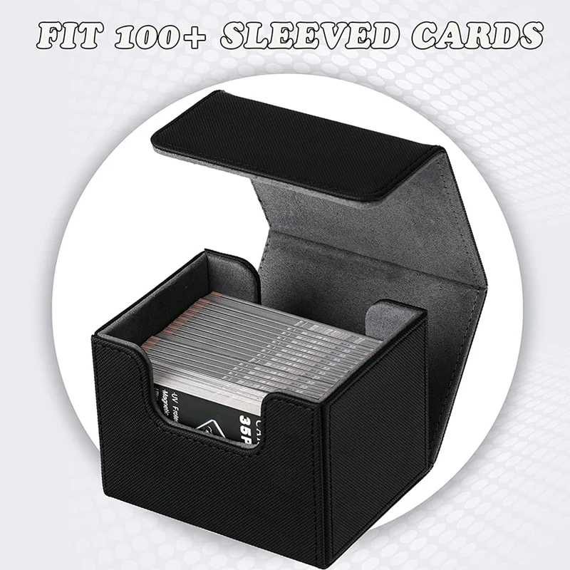 2 Boxy Kožené Palube Karty Veľké Boxy Veľkosť Fit 100+ Rukávy Karty Paluby Game Box 100 Kariet Pre MTG Kartové Hry3