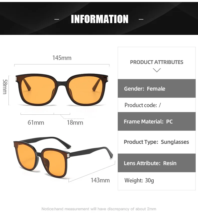 2023 Módne Ženy slnečné Okuliare Retro Námestie Gradient Odtiene UV400 Mužov Značky Dizajnér Čierna Hnedá Slnečné Okuliare5