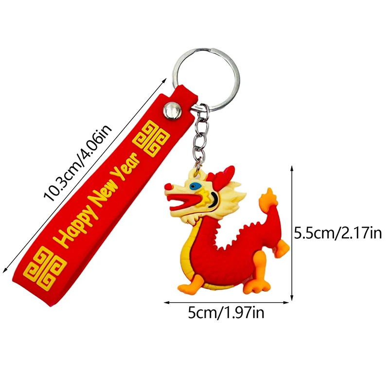 2024 Dragon Rok Keychain Roztomilý Kreslený Zverokruhu Dragon Keyring Pre Auto Key Chain Bag Prívesok Batoh Dekorácie, Šperky, Pre Deti Darček4