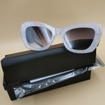 2024 Nové Trendy Módne dámske slnečné Okuliare Luxusné Elegantné Cat-eye Vintage Acetát Okuliare Designer pre Ženy UV400 Okuliare