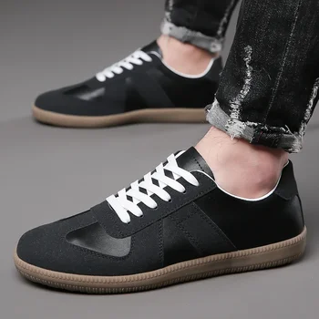 2024New pánske topánky: ľahké tenisky, non-slip mäkkou podrážkou, módne trendy bežné vysoko kvalitné kožené topánky