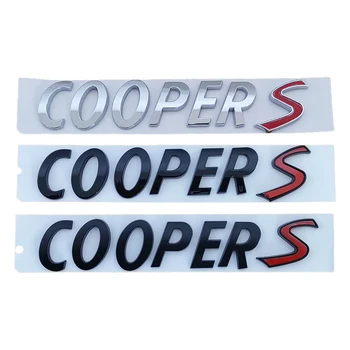 3D ABS Chrome Black Logo Mini Cooper S Znak Písmená Nálepky Kufri Odznak Pre Mini Cooper S R56 R53 R60 F56 F56 Príslušenstvo