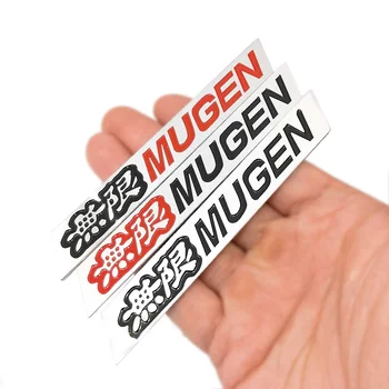 3D Hliníkovou Mugen Znak Chrome Logo Vzadu Odznak Kufri Nálepky Auto Styling pre Honda Civic Dohodou CRV Fit