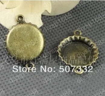 40pcs/veľa zliatiny perličiek Antické Bronzové 21 MM s collet 16 MM tvar spojenie Šperky Zistenia,Príslušenstvo kúzlo,prívesok,JJA2417