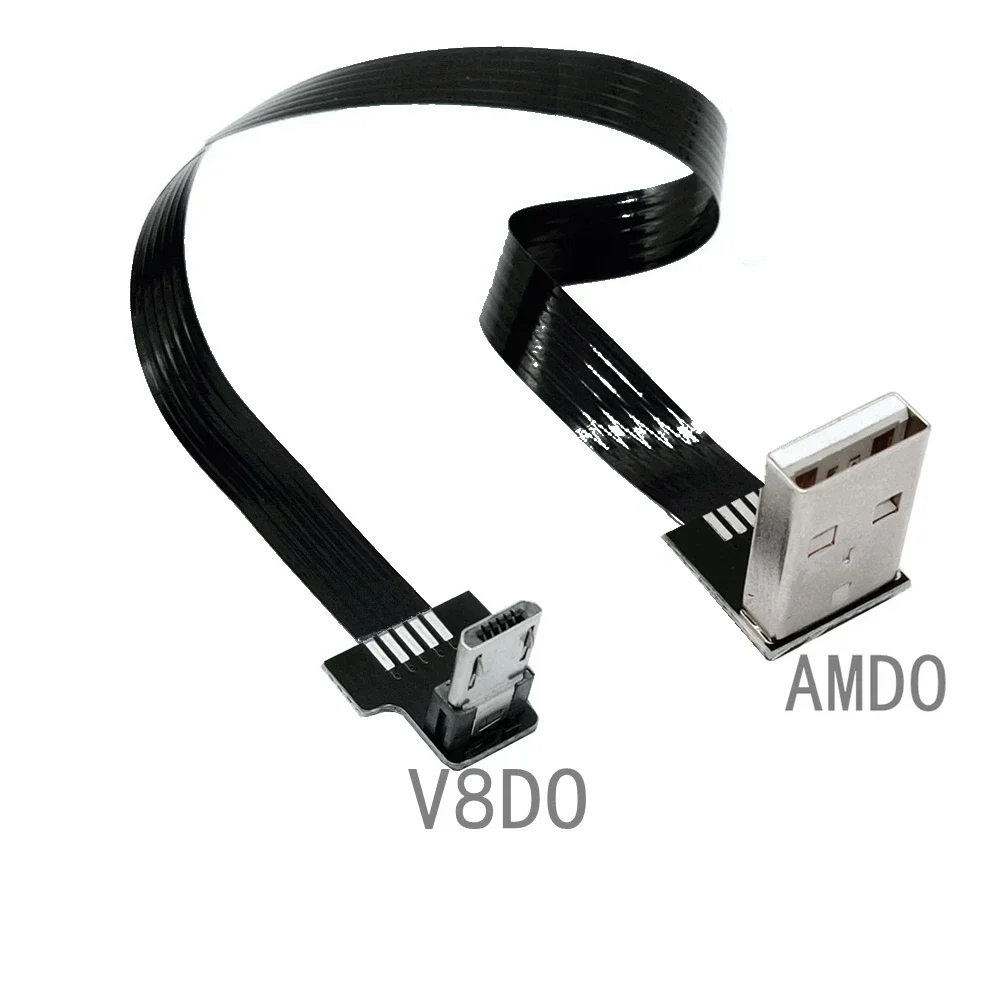 5 CM-100 CM FPC Super Plochý Flexibilné FPV Dátový Kábel Up & Down A Vľavo a v Pravom Uhle 90 Stupňov, USB, Micro USB Samec Na USB Muž3