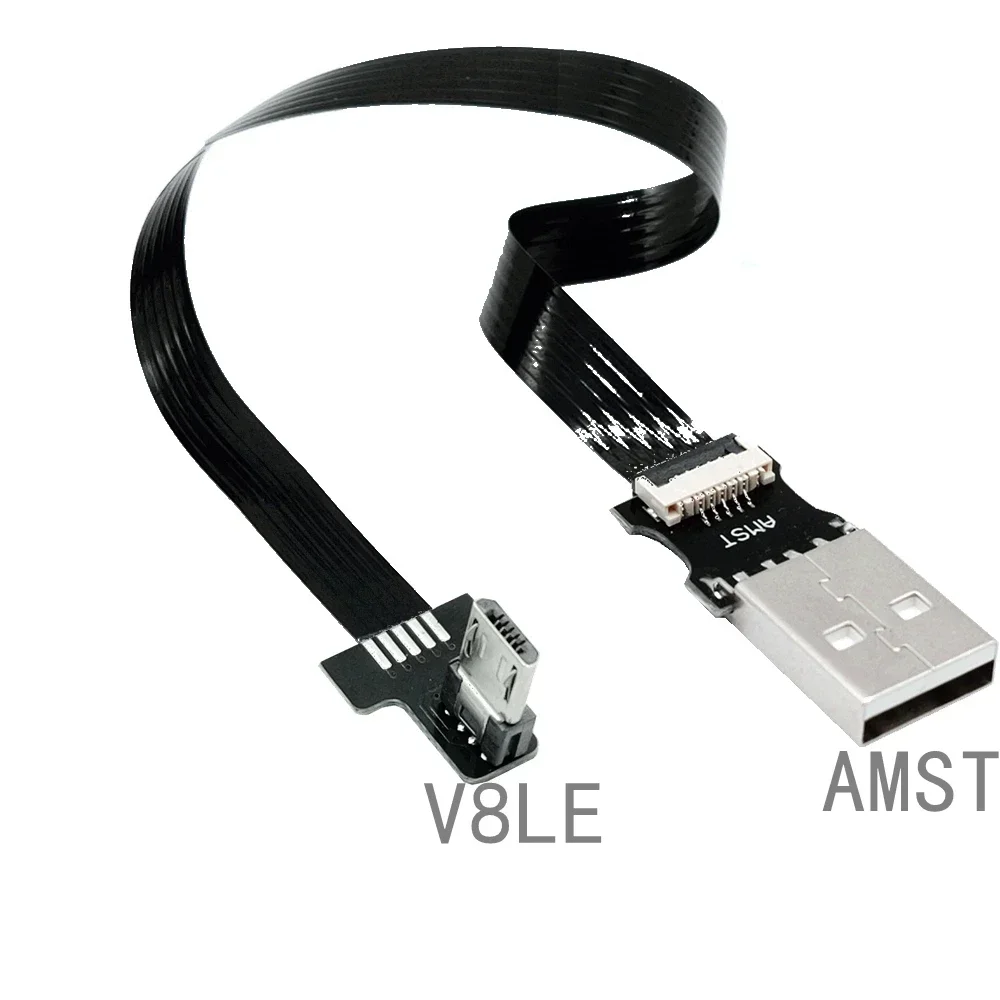 5 CM-100 CM FPC Super Plochý Flexibilné FPV Dátový Kábel Up & Down A Vľavo a v Pravom Uhle 90 Stupňov, USB, Micro USB Samec Na USB Muž5