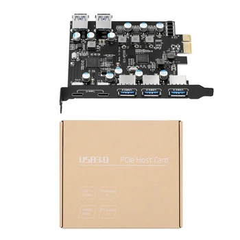 7-Port PCI-E Na Typ C (2), S 2 Zadné Desktop PC PCI-E Na USB 3.0 Rozšírenie Karty