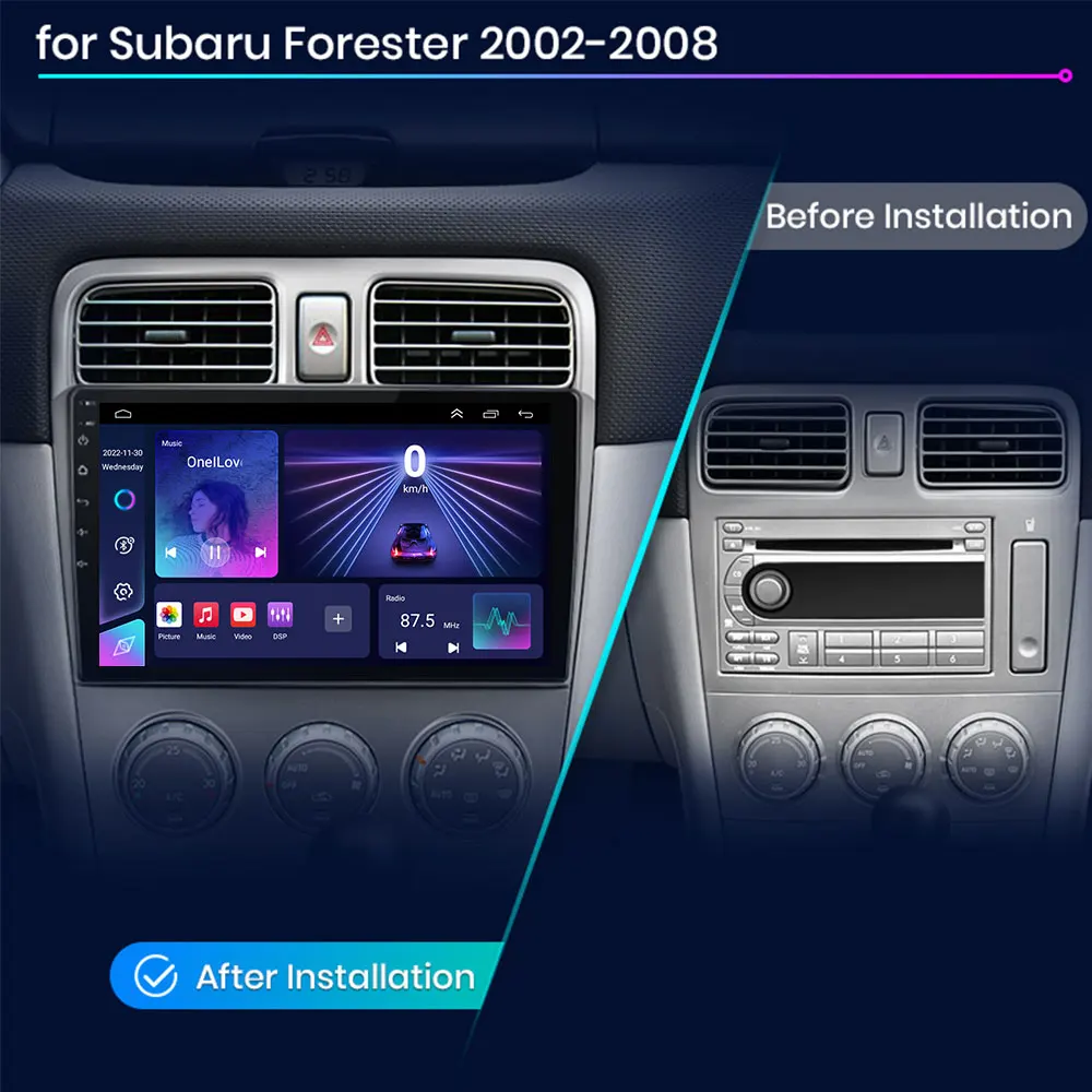 Android 13 autorádia Pre Subaru Forester SG 2002-2008 Multimediálne Video Prehrávač, Navigácia Stereo GPS Bezdrôtový Carplay Autoradio1