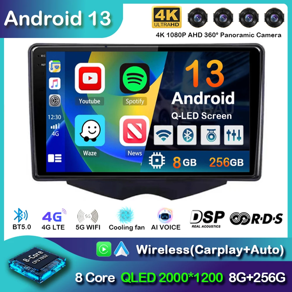 Android 13 Bezdrôtový Carplay Auto autorádia Pre Hyundai Veloster FS 2011-2017 GPS Navigácie, Multimédiá, Video Prehrávač, Stereo Audio0