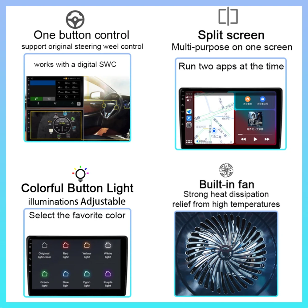 Android 13 Qualcomm Snapdragon Pre Toyota Camry 7 XV 50 55 2014 - 2017 Auto Multimédiá GPS 2din DVD Navigačný Spätné kamery3