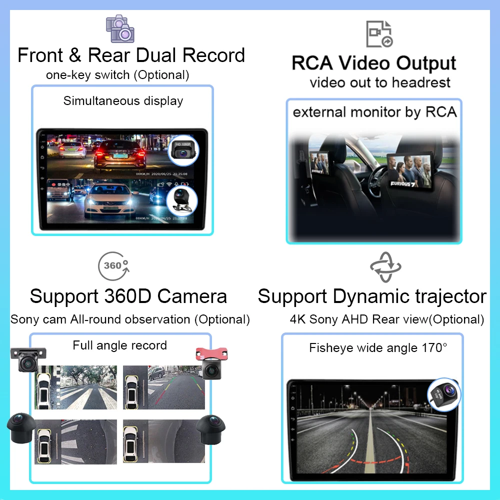 Android 13 Qualcomm Snapdragon Pre Toyota Camry 7 XV 50 55 2014 - 2017 Auto Multimédiá GPS 2din DVD Navigačný Spätné kamery4