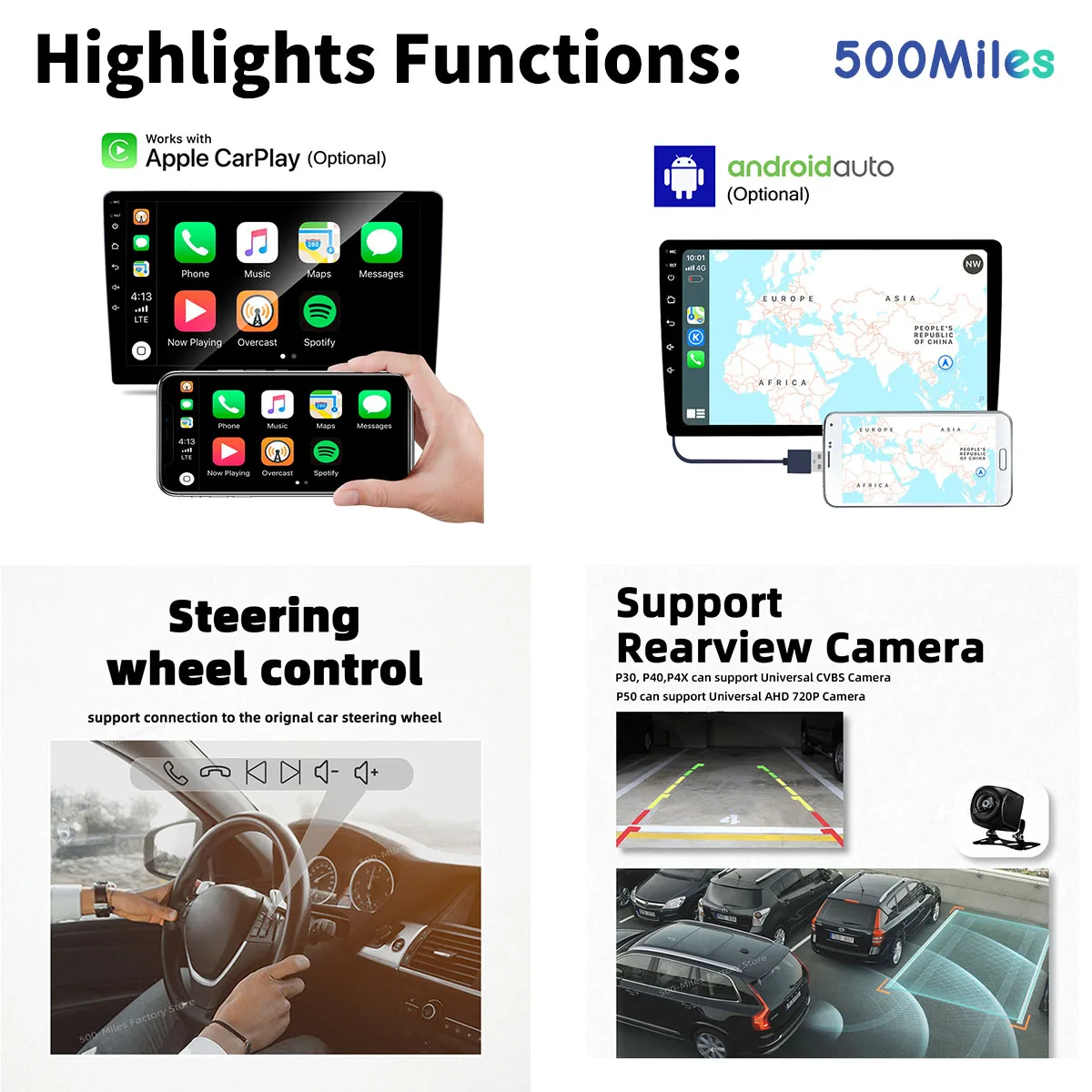 Android Multimediálne pre Dodge Ram 1500 2500 Vyzdvihnutie 2008-2012 autorádia 2 Din Stereo Carplay GPS Navigácie Vedúci Jednotky Autoradio4