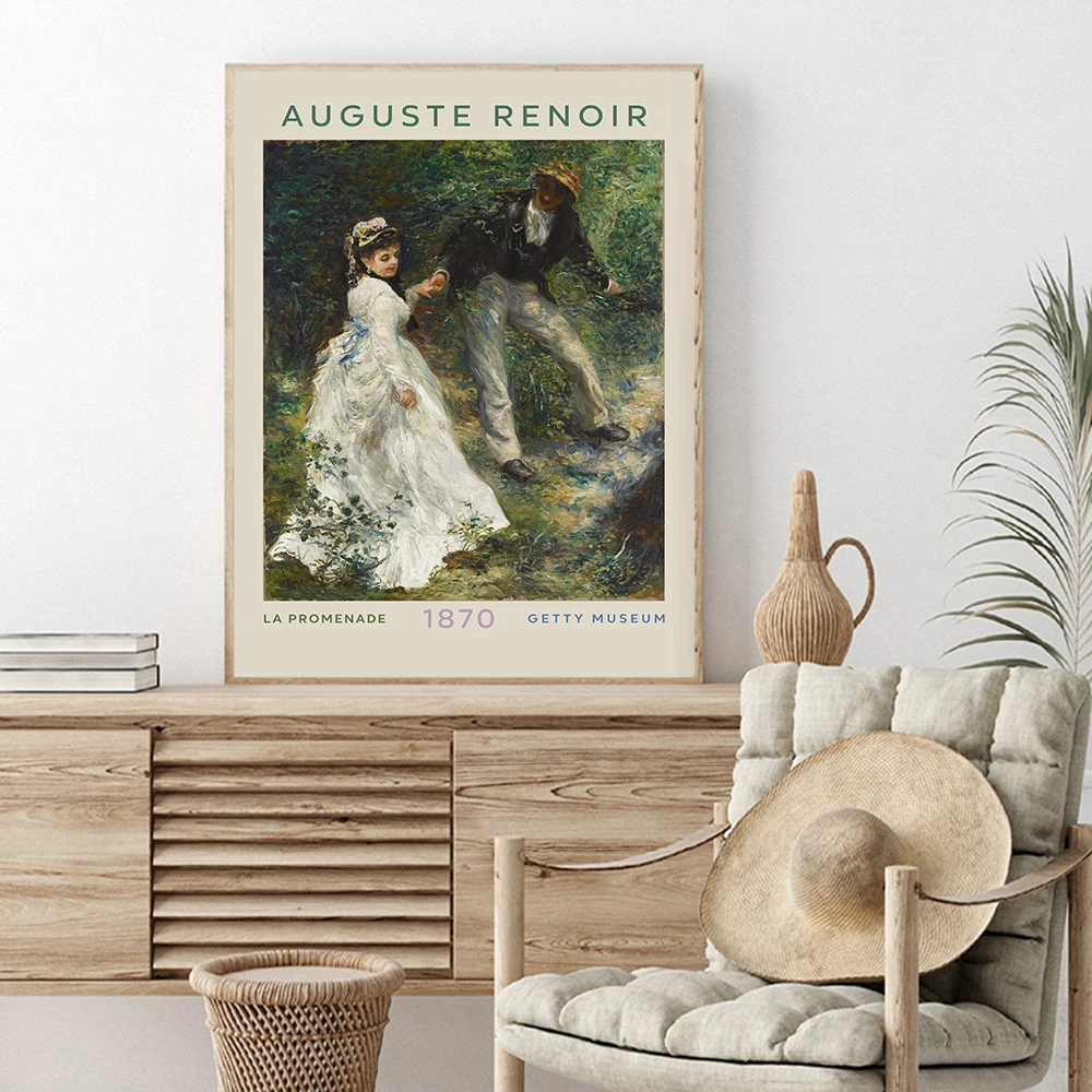 Auguste Renoir Plagát Záhrada Stvol Plátno Na Maľovanie Retro Výstave Umenia Žena Šije Tlač Seascape Stenu Obrázok, Obývacia Izba Dekor2