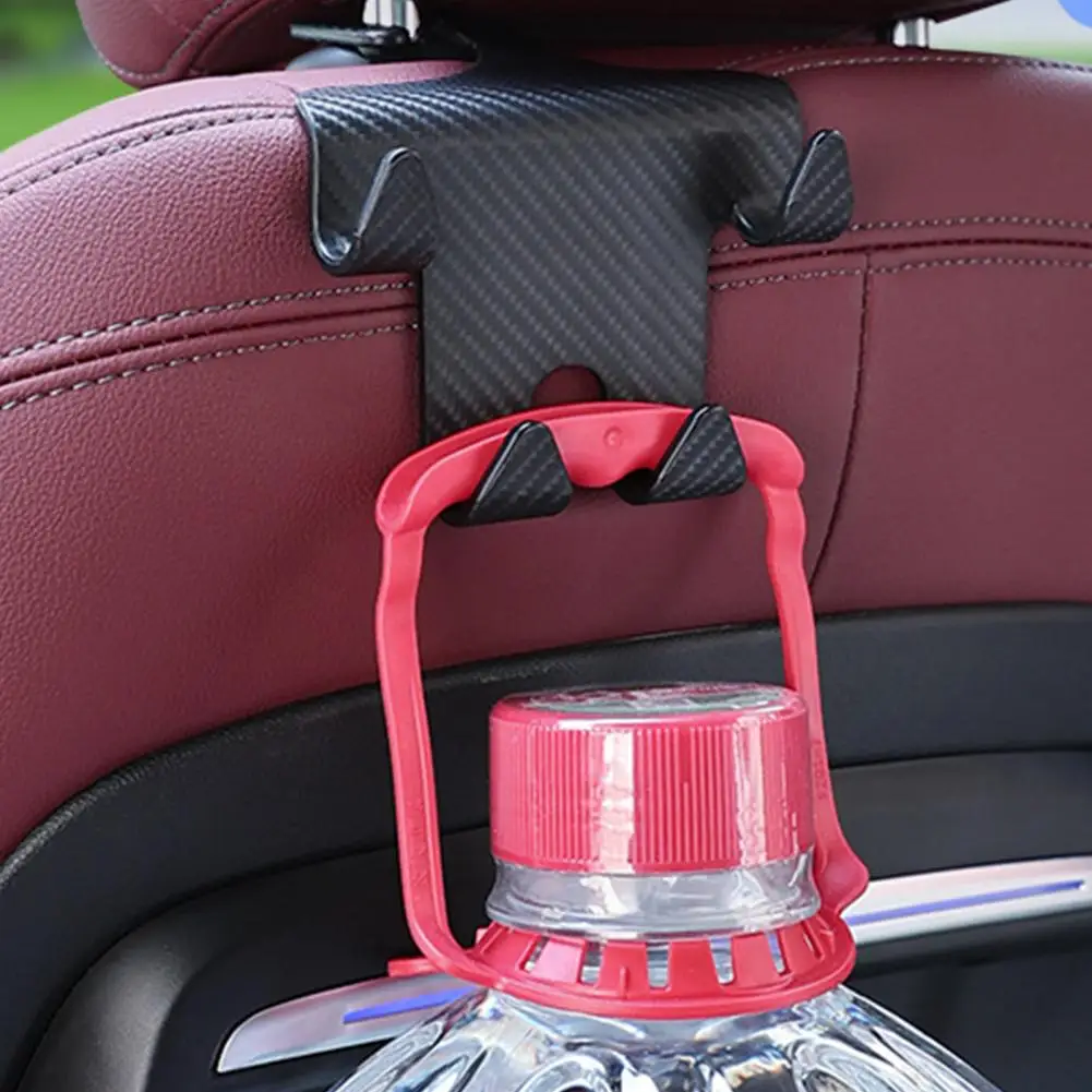 Auto Dáždnik Háčik Premium Carbon Fiber Auto opierky hlavy Háčik Držiaka Telefónu Ťažkých Multi-funkčné Seatback Namontujte Záves pre Auto0