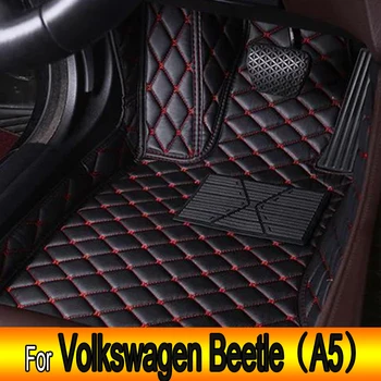 Auto Podlahové Rohože Pre Volkswagen Beetle A5 2012~2018 Hlavné A Co-pilot Poľa Počítač Kožené Auto Rohože, Plne Nastaviť Auto Príslušenstvo