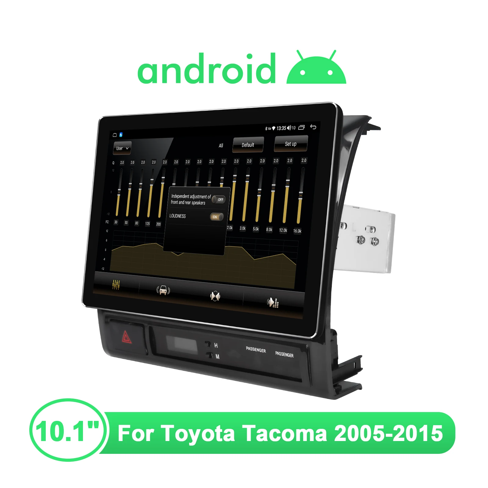 Auto Rádio Stereo Bluetooth Bezdrôtový Subwoofer Android Auto GPS 10.1