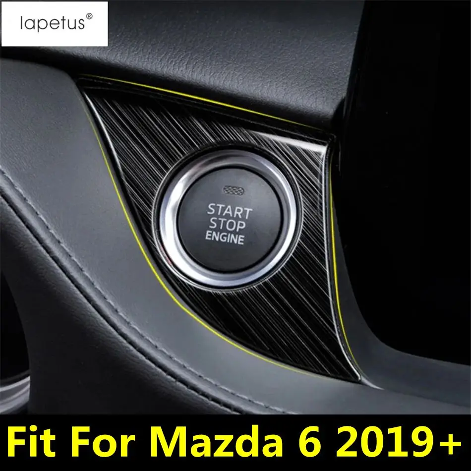Auto Start Stop Motora Systém Keyless Tlačidlo Krúžok Tvarovanie Krytu Výbava Vhodné Pre Mazda 6 2019 2020 2021 Nehrdzavejúca Oceľ Príslušenstvo0