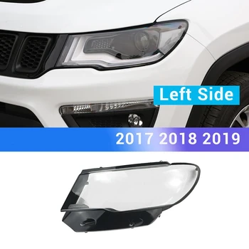 Auto Svetlometov Kryt Objektívu Tienidlo Priehľadné Predné Svetlo Shell pre Jeep Compass 2017 2018 2019 Ľavej Strane