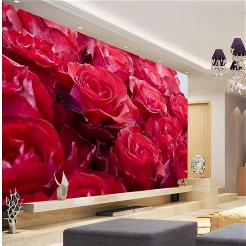 beibehang 3d vlastnú stenu papier red rose 3d nástenné maľby, tapety pre obývacia izba izba dekor tapety abstraktných de parede1