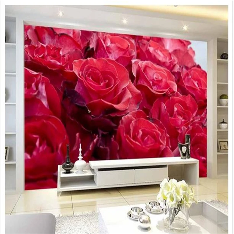 beibehang 3d vlastnú stenu papier red rose 3d nástenné maľby, tapety pre obývacia izba izba dekor tapety abstraktných de parede2