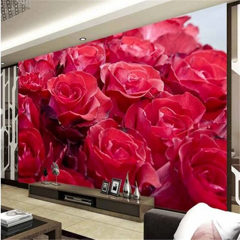 beibehang 3d vlastnú stenu papier red rose 3d nástenné maľby, tapety pre obývacia izba izba dekor tapety abstraktných de parede4