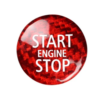 Carbon Fiber Engine Start Stop Tlačidlo Interiérom Kryt Nálepka pre Mini Cooper R55 R56 R57 R58 označenie špecifického rizika r59 R60 R61(A)