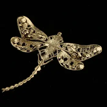 Crystal Drahokamu Hmyzu Dragonfly Brošňa Kolíky pre Ženu, Muža, Hostiny, Klopě Pin