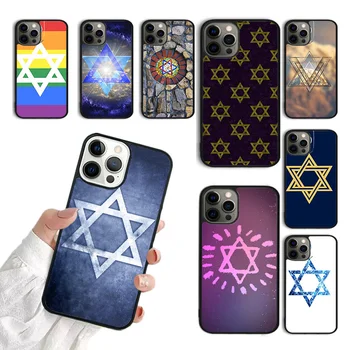David Židovský Symbol Hviezdy Telefón puzdro Pre iPhone 15 SE2020 11 12 13 14 Pro Max Mini Kryt Pre iPhone XS Max XR 6 7 8 Plus Fundas