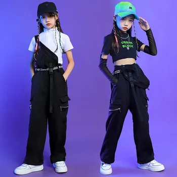 Deti Nohavice Nohavice Chlapci Dievčatá Streetwear Módy Hiphop Voľné Bežné Cargo Nohavice S Náprsenkou Deti Nohavice Fáze Tanečné Oblečenie
