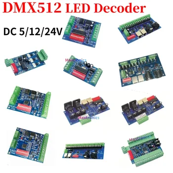 DMX512 Dekodér 3CH 4CH 6CH 8CH 12CH 18CH 24CH 27CH LED Regulátor Konštantného Napätia Spoločná Anóda Stmievač DC5~24V Pre Led Svetlá