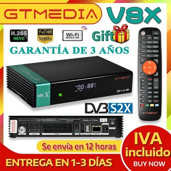 DVB-S2 Satelitný Prijímač GTMEDIA V8X H. 265 DVB S2 S2X Buildin Wifi Podpora TNTsat smart GT MEDIA V7S 2X Podpora usb wifi H. 264