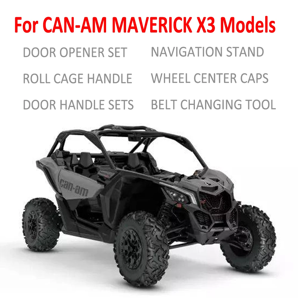 Dvere Otvárač Roll Cage Rukoväť Súpravy Pásu Zmena Nástroj Kolesa Rim Hub Centrum Čiapky Navigácie Držiak Pre Can-Am Maverick X3 Modely5