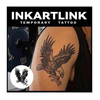 Eagle dočasné tetovanie nálepky, nepremokavé magic tetovanie, trvá 15 dní falošné tetovanie, semi trvalé tetovanie