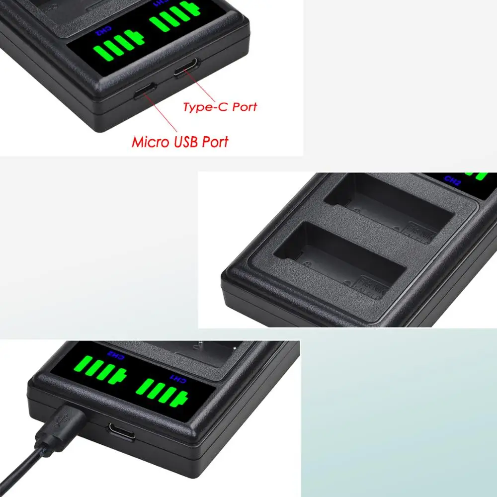 EN-EL9a EN-EL9 ENEL9 Batérie Bateria + USB Nabíjačka s Typ C port pre Nikon EN-EL9a D40 D40X D60 D5000 D30004
