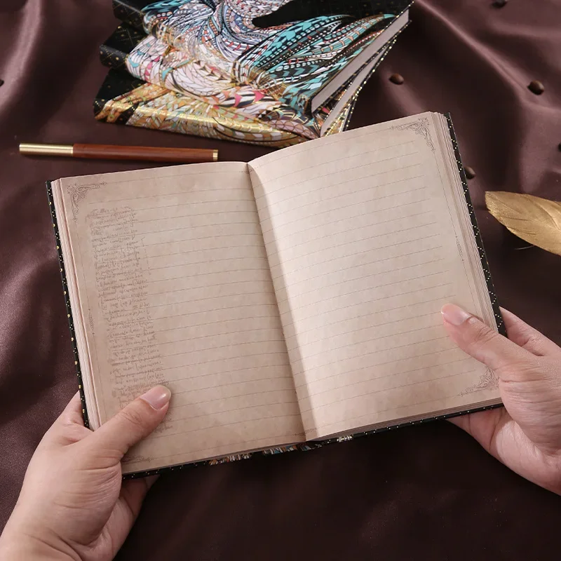 Európska Retro Reliéfne trojrozmerné Horúce Lisovanie Notebook Denník Tvorivé Dragon Farba Stránke Ilustrácia pevná Väzba Notebook1