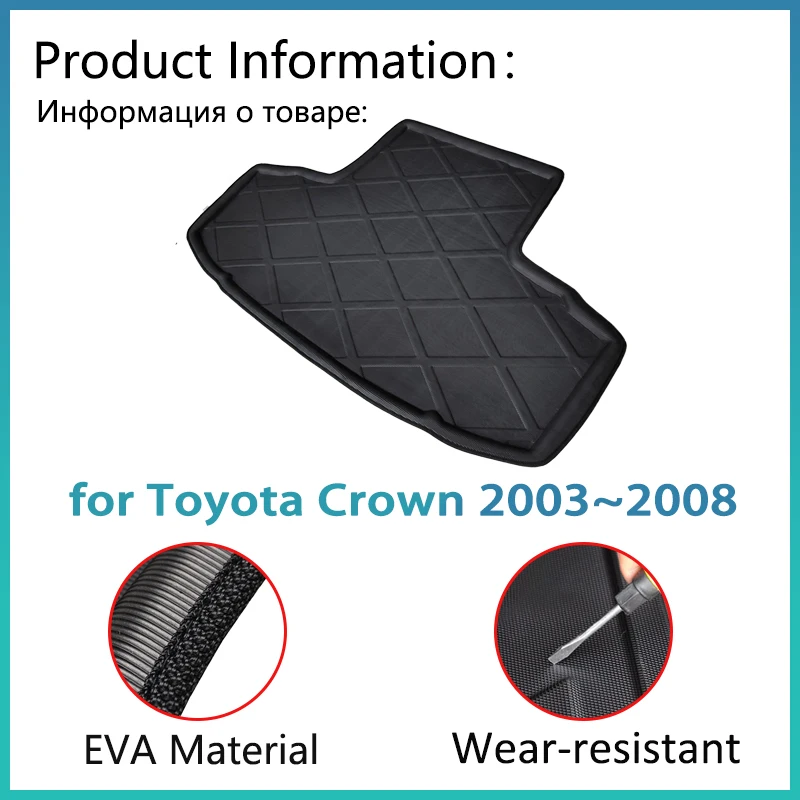EVA pre Toyota Crown S180 2003 2004 2005 2006 2007 2008 Auto Príslušenstvo, Zadný Kufor, Podlahové Rohože Zásobník Podšívka Nepremokavé Koberec Časti2