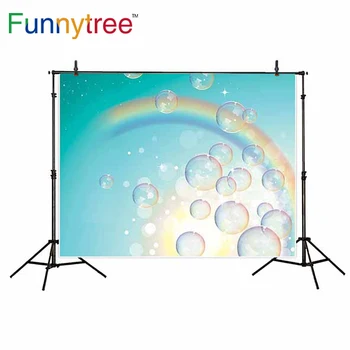 Funnytree pozadia pre fotografovanie studio rainbow bublina halo bokeh abstraktné deti profesionálne pozadie photocall photobooth