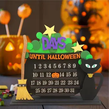 Halloween Adventný Kalendár Drevené Adventný Kalendár Melón Bat Dekorácie Halloween Časovač Kalendára Vianoce Domov Party Decor