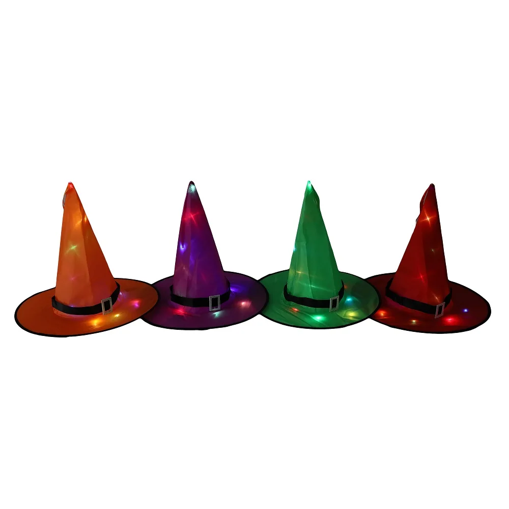 Halloween Dekorácie Žiarili Čarodejnice Klobúk LED Svetlá Klobúk Headdress pre Deti, Dospelých Cosplay Kostým, Rekvizity Halloween Party Decor4